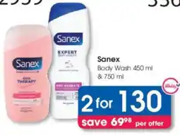 Clicks Sanex Body Wash offer