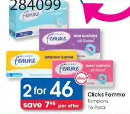 Clicks Clicks Femme Tampons offer