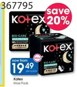 Clicks Kotex Maxi Pads offer
