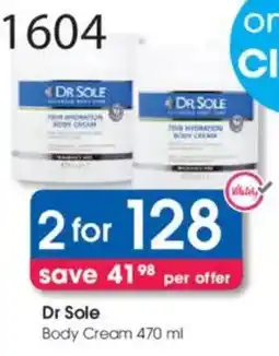 Clicks Dr Sole Body Cream offer