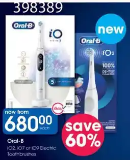 Clicks Oral-B iO2, iO7 or iO9 Electric Toothbrushes offer