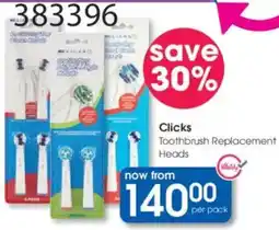 Clicks Clicks Toothbrush Replacement Heads offer