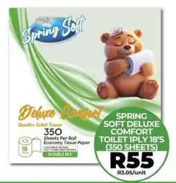 1UP Spring soft deluxe comfort toilet 1 ply offer