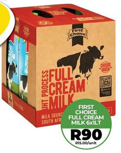 1UP First choice full cream milk offer