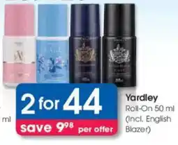 Clicks Yardley Roll-On offer