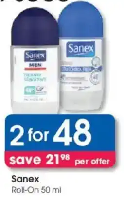 Clicks Sanex Roll-On offer