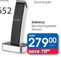 Clicks Safeway Slim Rechargeable Trimmer offer