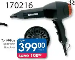 Clicks Toni&Guy 1800 Watt Hairdryer offer