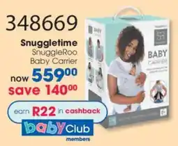 Clicks Snuggletime SnuggleRoo Baby Carrier offer