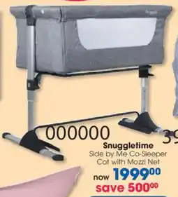 Clicks Snuggletime Side by Me Co-Sleeper Cot with Mozzi Net offer