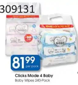 Clicks Clicks Made 4 Baby Baby Wipes offer