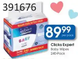 Clicks Clicks Expert Baby Wipes offer