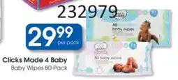 Clicks Clicks Made 4 Baby Baby Wipes offer