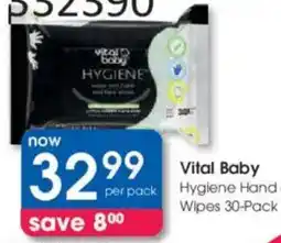 Clicks Vital Baby Hygiene Hand and Face Wipes offer