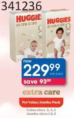 Clicks Huggies extra care offer