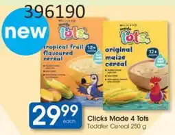 Clicks Clicks Made 4 Tots Toddler Cereal offer