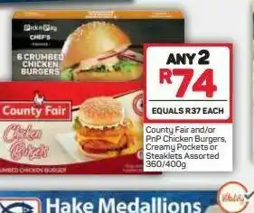 Pick n Pay County fair chicken burgers 2 offer