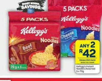 Pick n Pay Kellogg's instant noodles 2 offer