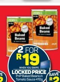 Pick n Pay Pnp baked beans 2 offer