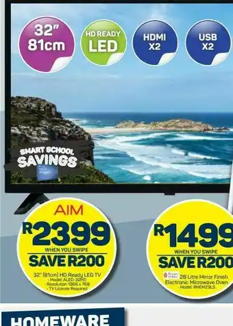 Pick n Pay Aim 32' full hd led tv offer
