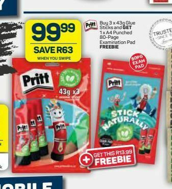 Pick n Pay Pritt glue sticks offer