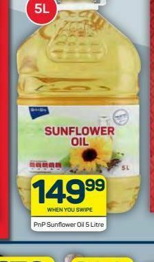 Pick n Pay Pnp sunflower oil offer