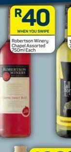 Pick n Pay Robertson winery wines offer