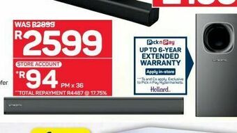 Pick n Pay Hypermarket Soundbar offer