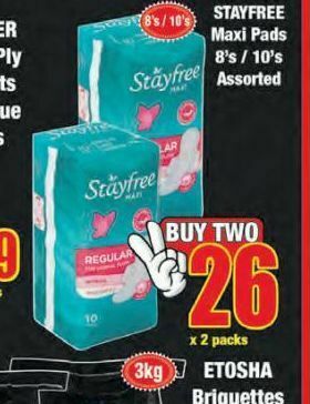 Boxer Stayfree sanitary pads 2 offer
