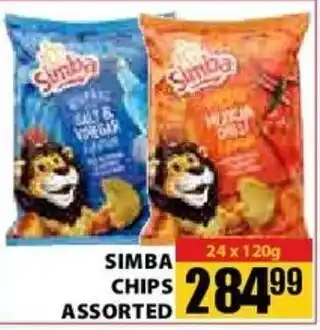 Jumbo Simba Chips Assorted 24x120g offer