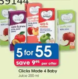 Clicks Clicks Made 4 Baby Juice offer