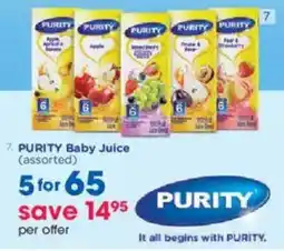 Clicks PURITY Baby Juice offer