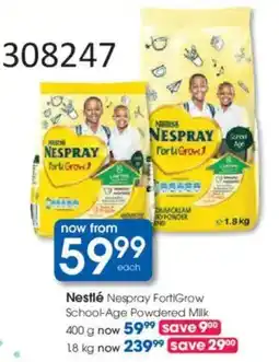 Clicks Nestlé Nespray FortiGrow School-Age Powdered Milk offer