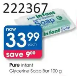 Clicks Pure Infant Glycerine Soap Bar offer