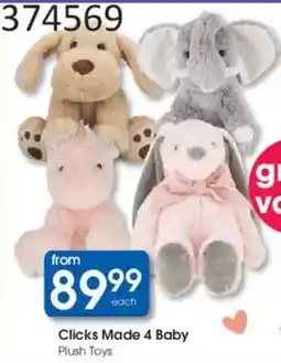 Clicks Clicks Made 4 Baby Plush Toys offer