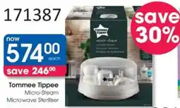 Clicks Tommee Tippee Micro-Steam Microwave Steriliser offer
