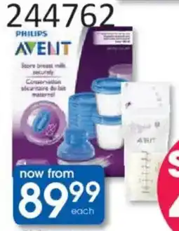 Clicks Philips Avent Breast Milk Bags or Storage Cups offer