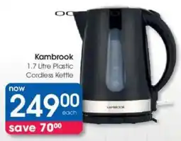 Clicks Kambrook Plastic Cordless Kettle offer