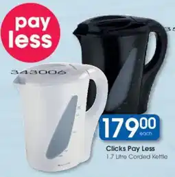 Clicks Clicks Pay Less Corded Kettle offer