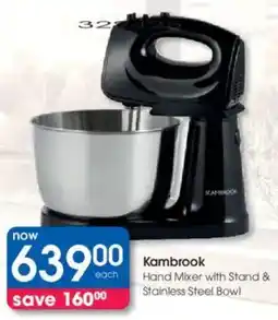 Clicks Kambrook Hand Mixer with Stand & Stainless Steel Bowl offer
