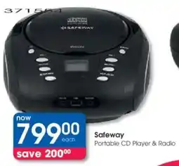 Clicks Safeway Portable CD Player & Radio offer