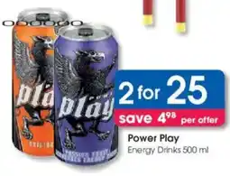 Clicks Power Play Energy Drinks offer