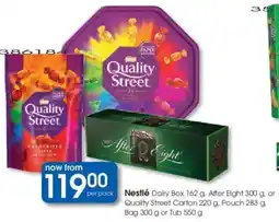 Clicks Nestlé Dairy Box, After Eight, or Quality Street Carton, Pouch, Bag or Tub offer