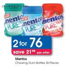 Clicks Mentos Chewing Gum Bottles offer