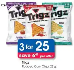 Clicks Trigz Popped Corn Chips offer