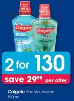 Clicks Colgate Plax Mouthwash offer