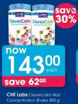 Clicks CNT Labs Clevercalm Kids' Concentration Shake offer
