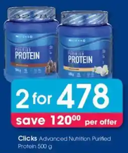 Clicks Clicks Advanced Nutrition Purified Protein offer