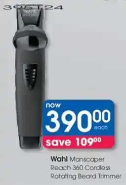 Clicks Wahl Manscaper Reach 360 Cordless Rotating Beard Trimmer offer