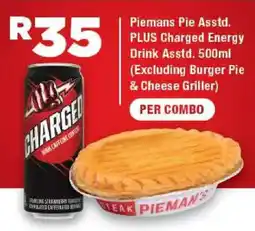 OK Express Piemans Pie plus Charged Energy Drink offer